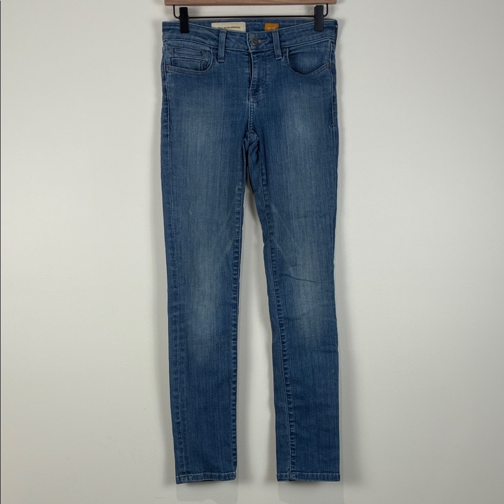 Pilcro Letterpress Women’s 26 Straight Peg Jeans Low-Rise Anthro Light Wash